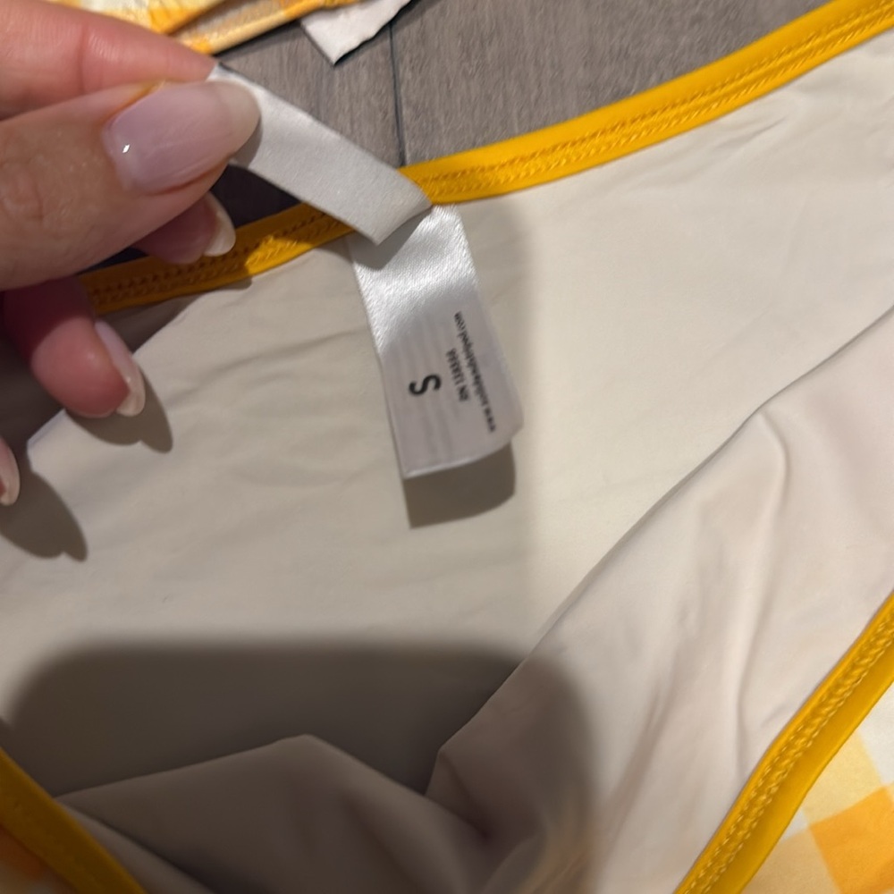 Solid & Striped - Yellow Gingham Bikini - image 3